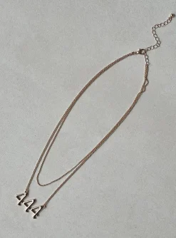 Princess Polly 444 Angel Necklace Gold Flash Sale
