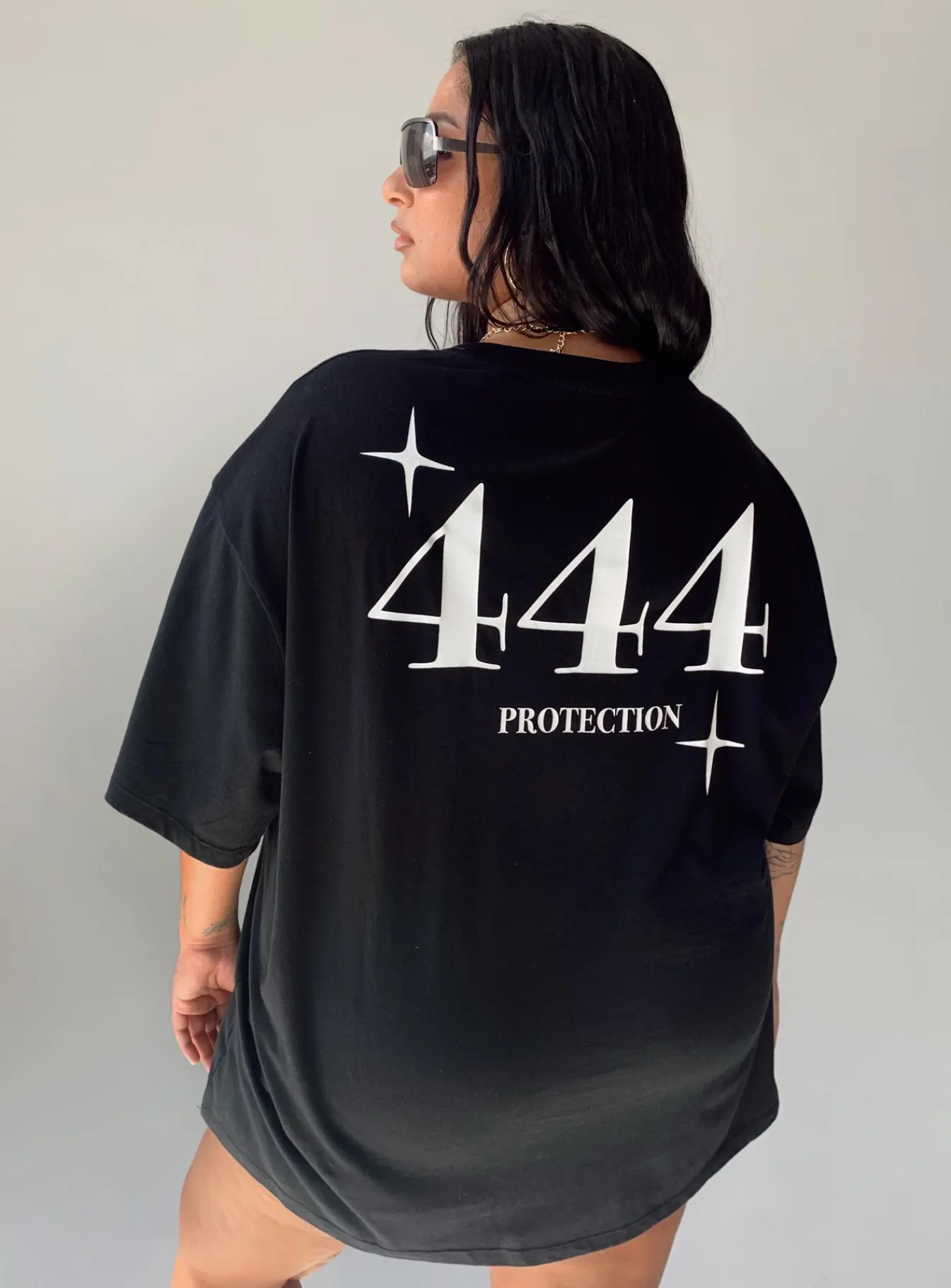 Princess Polly 444 Oversize Teecurve Black Flash Sale