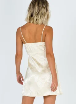Princess Polly Pop Mini Dress Champagne Cheap