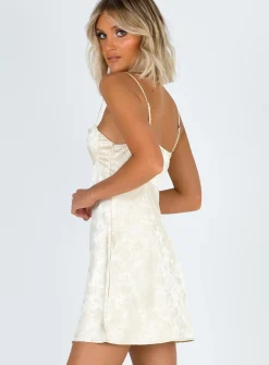Princess Polly Pop Mini Dress Champagne Cheap