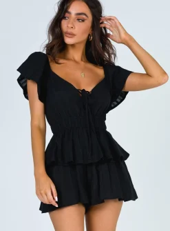 Princess Polly A Love Song Romper   Black Hot
