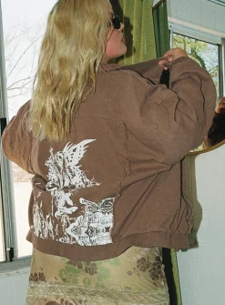 Princess Polly Aaa Bomber Jacketcurve Brown Sale