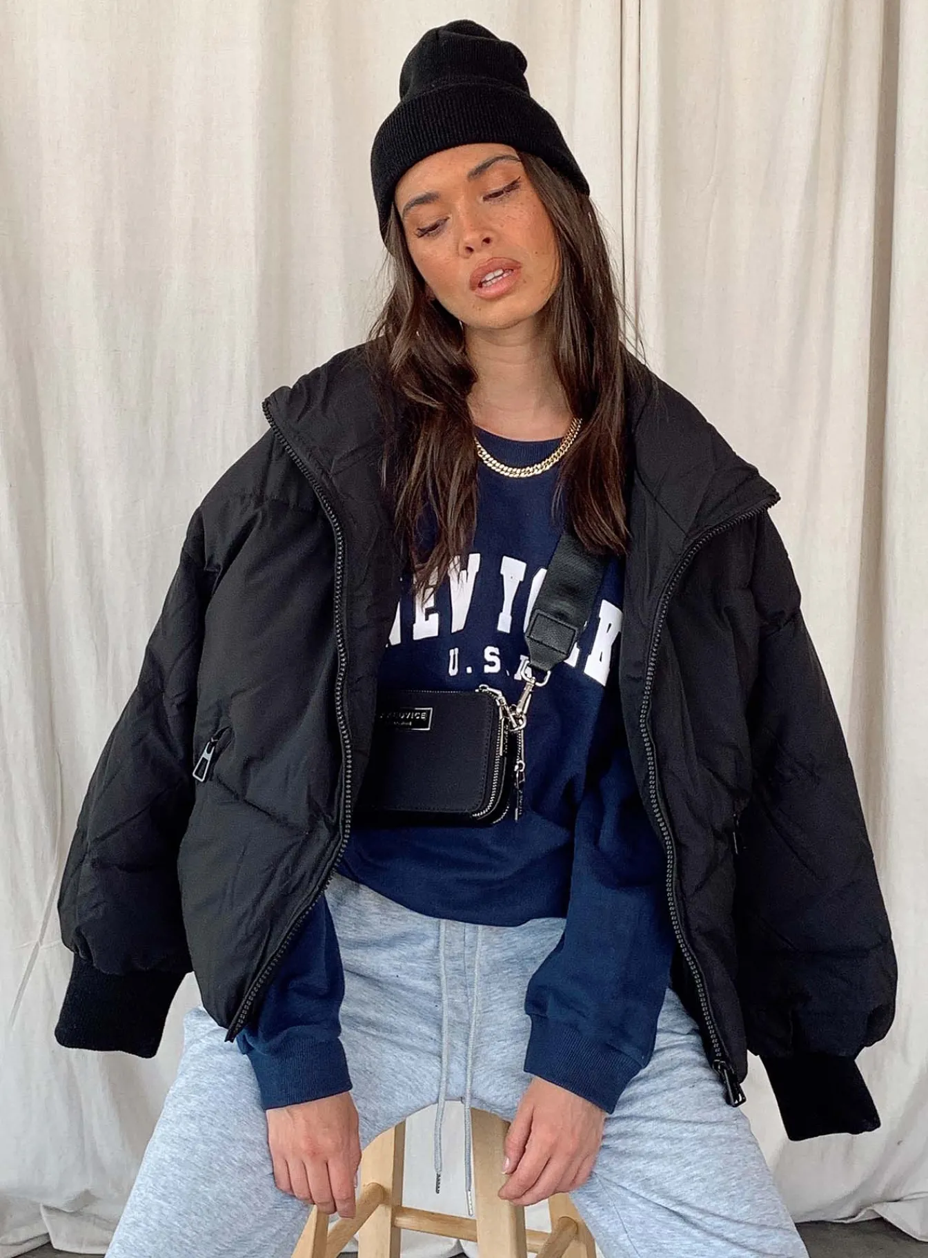 Princess Polly Abe Puffer Jacket Black Best