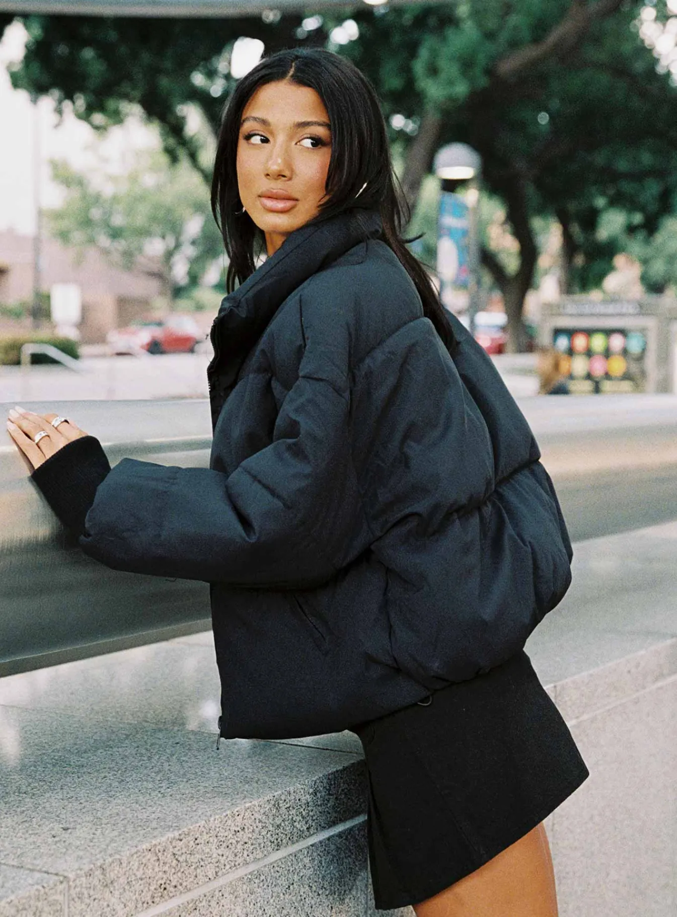 Princess Polly Abe Puffer Jacket Black Best
