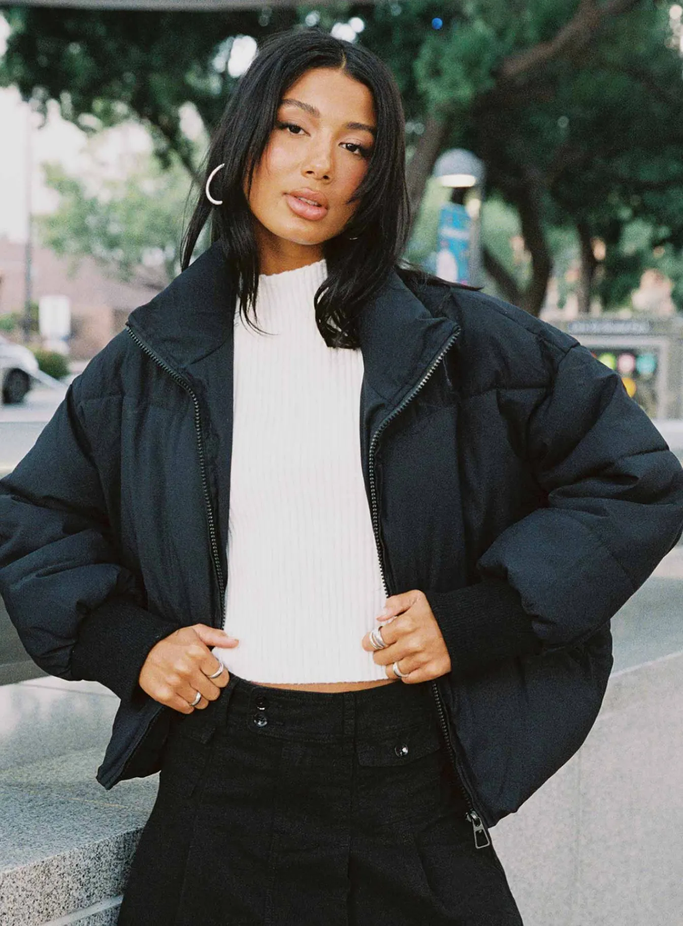 Princess Polly Abe Puffer Jacket Black Best