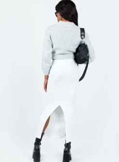 Princess Polly Abercairn Knit Maxi Skirt White Best Sale