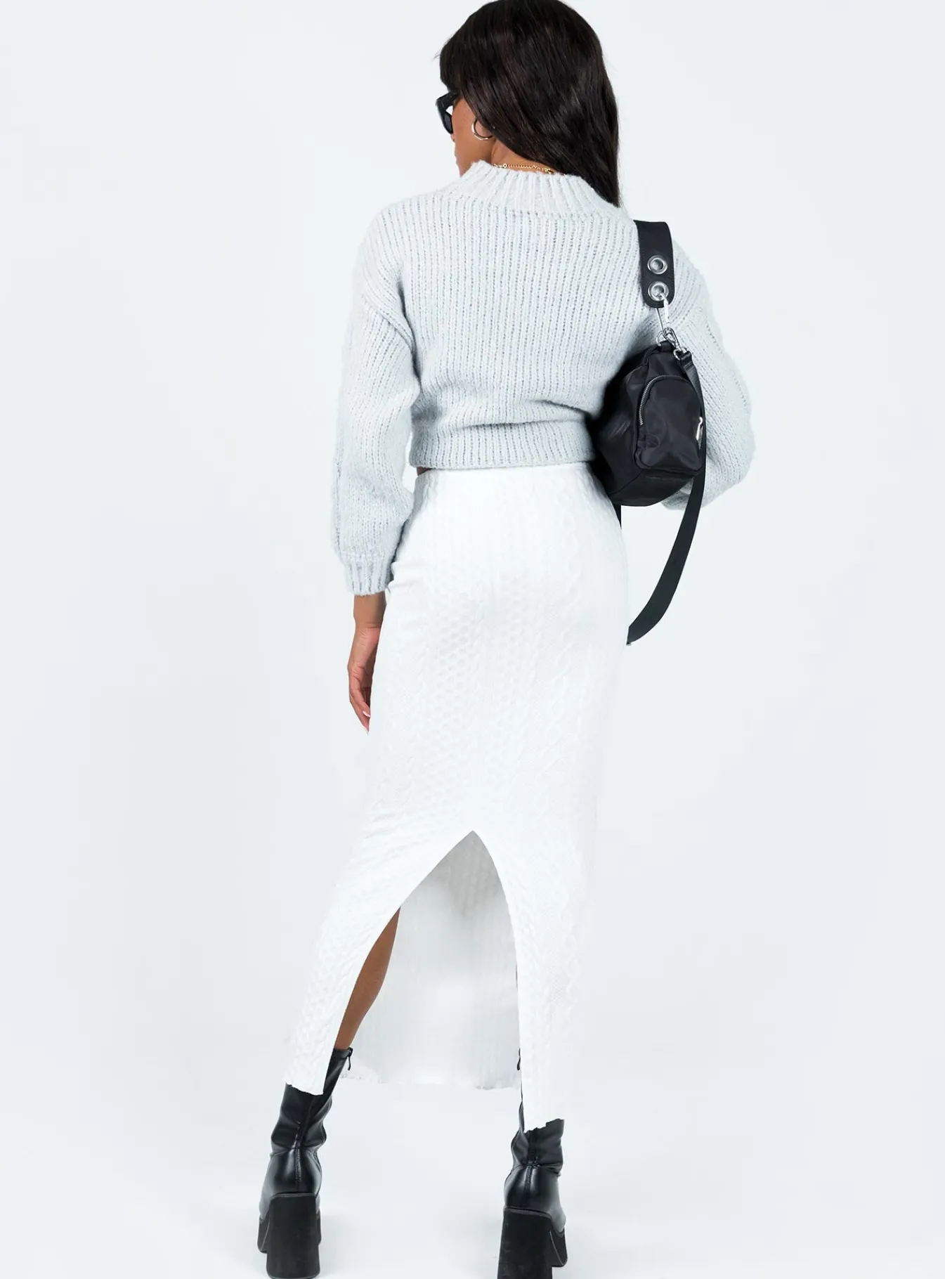 Princess Polly Abercairn Knit Maxi Skirt White Best Sale