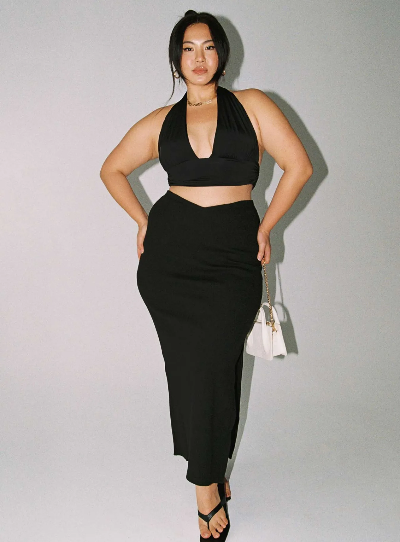 Princess Polly Abigail Midi Skirtcurve Black Clearance