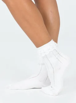 Princess Polly Ackie Socks  White Fashion