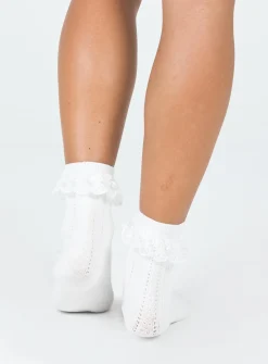Princess Polly Ackie Socks  White Fashion