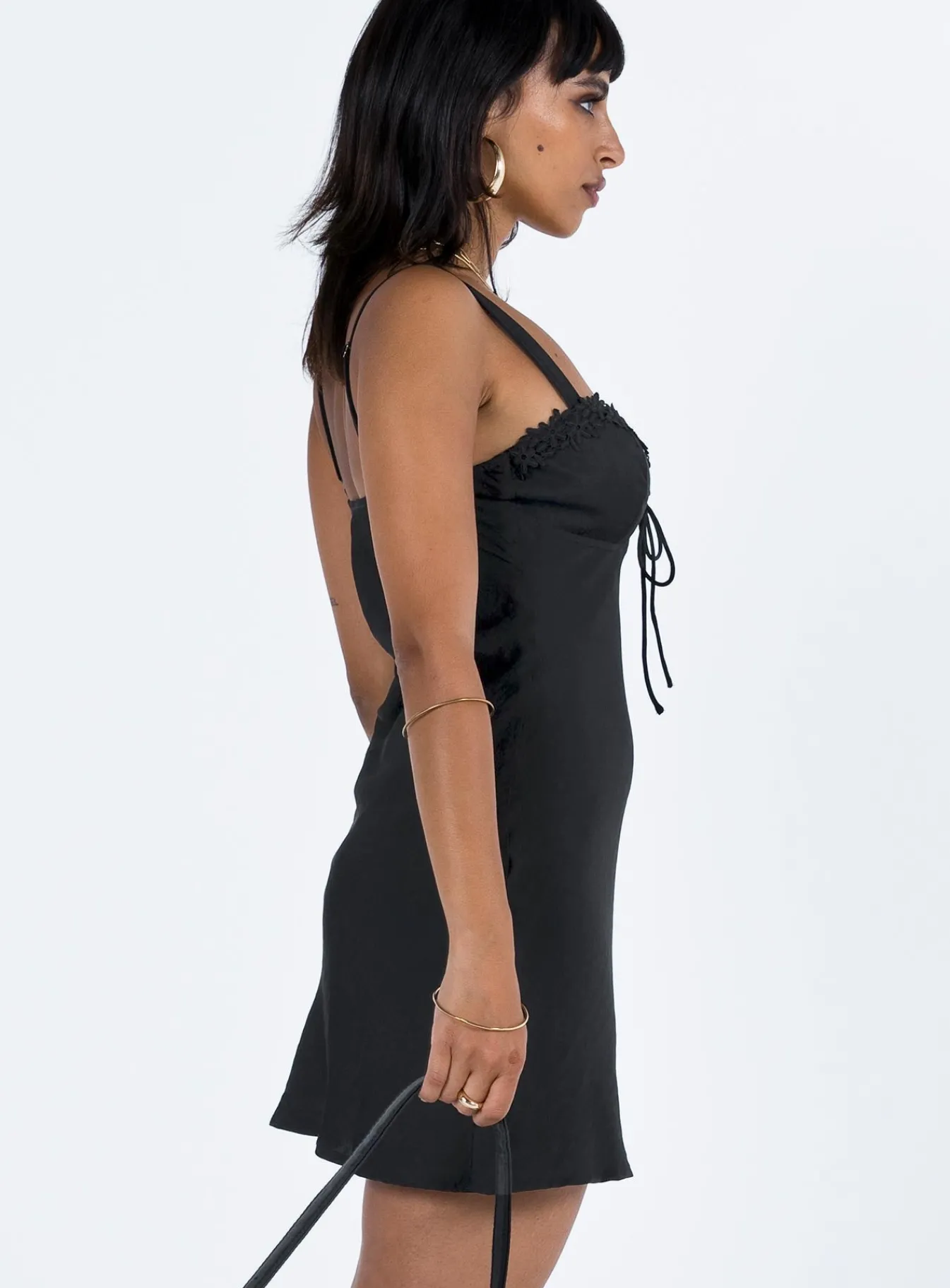 Princess Polly Acklin Mini Dress Black Sale