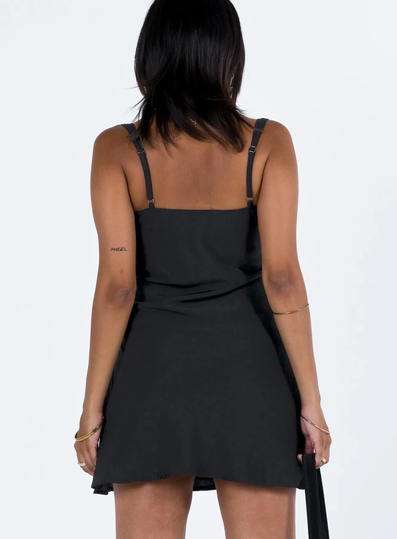 Princess Polly Acklin Mini Dress Black Sale