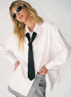 Princess Polly Adalia Shirt  White Hot