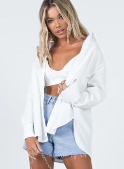 Princess Polly Adalia Shirt White Hot