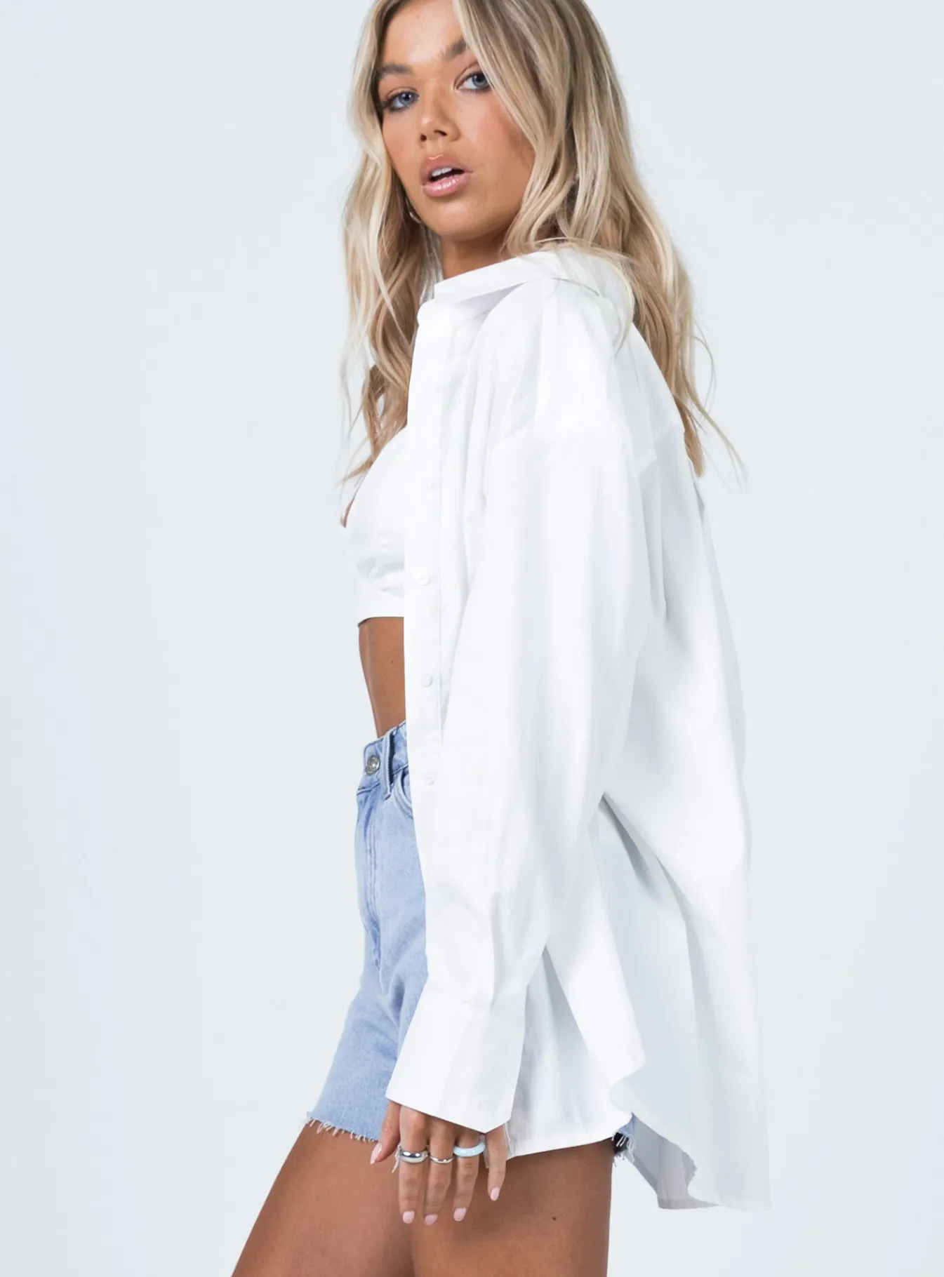 Princess Polly Adalia Shirt White Hot