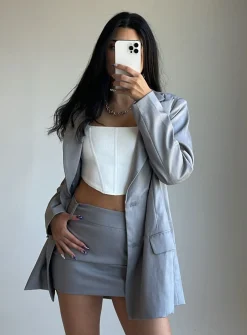 Princess Polly Adam Mini Skirt  Grey Best Sale