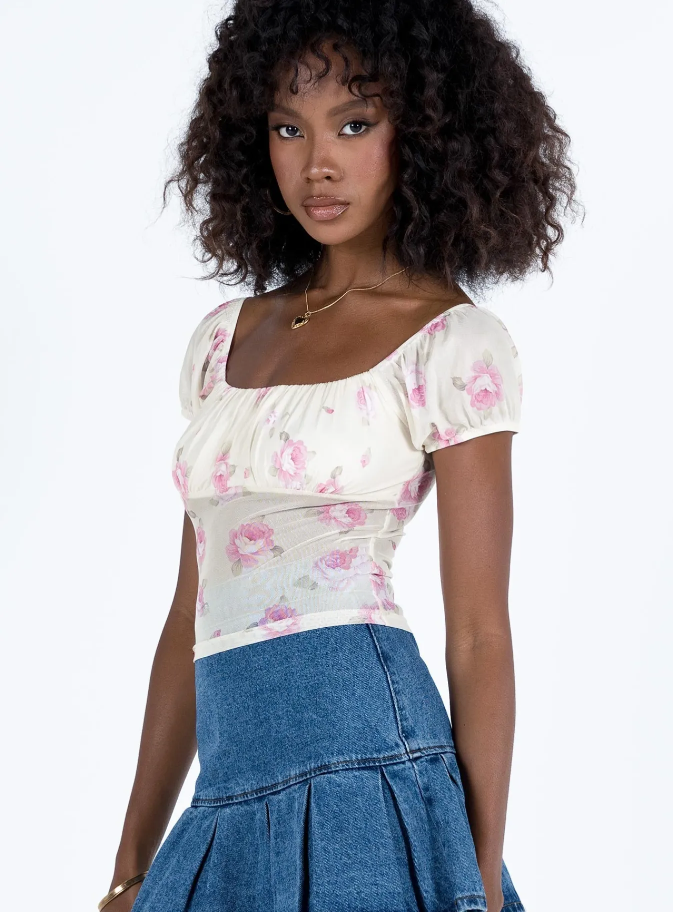 Princess Polly Addai Top Cream / Floral Online