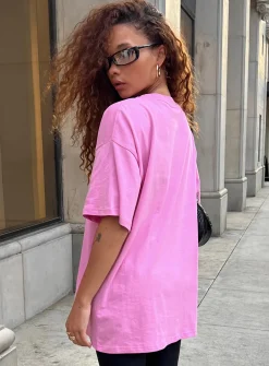 Princess Polly Aerosmith Oversized Tee Pink Shop
