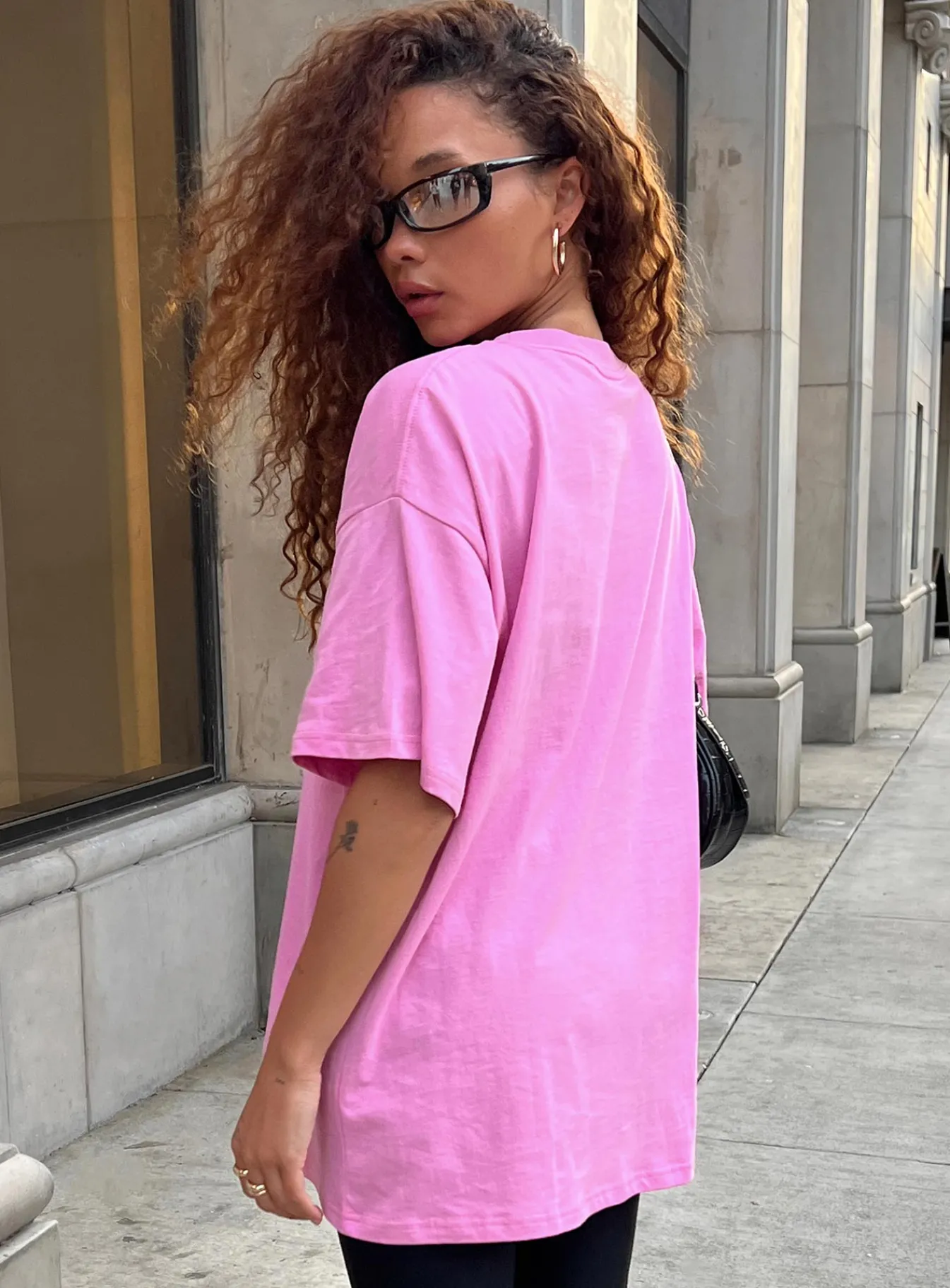 Princess Polly Aerosmith Oversized Tee Pink Shop