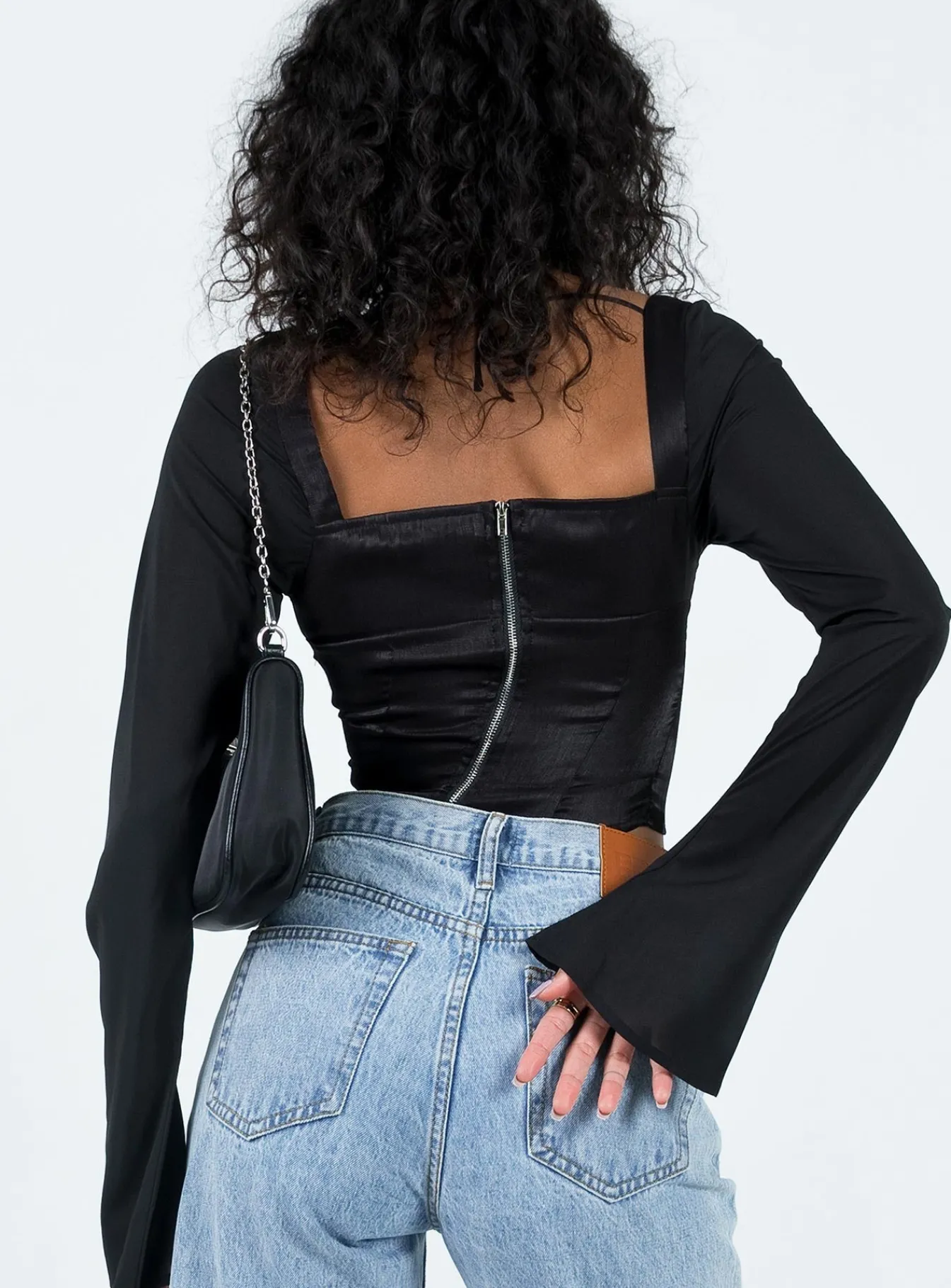 Princess Polly Afflect Long Sleeve Top Black Flash Sale