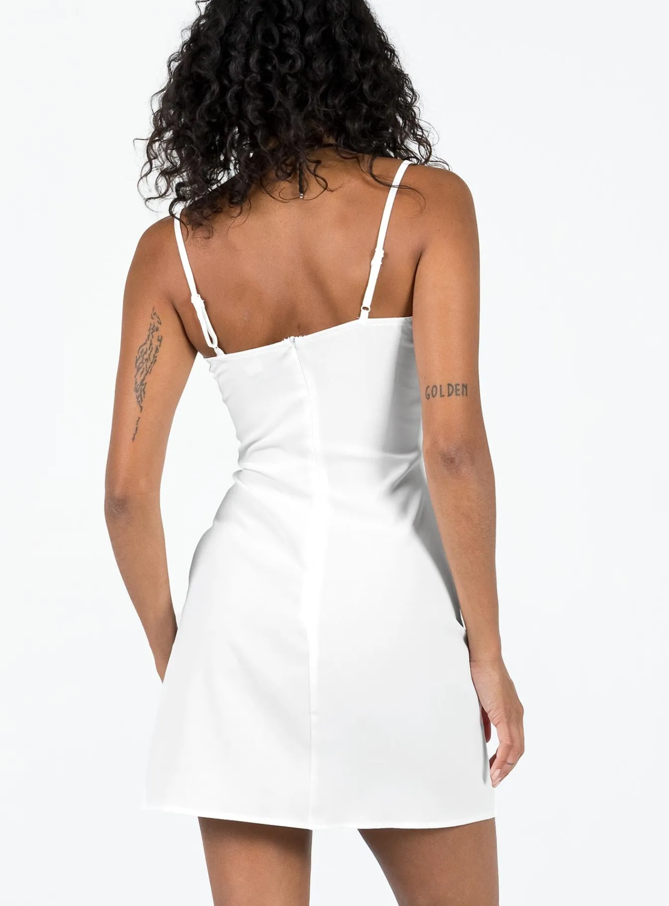 Princess Polly Agnola Lace Trim Mini Dress White Outlet