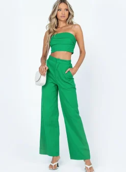 Princess Polly Aiden Set  Green Outlet