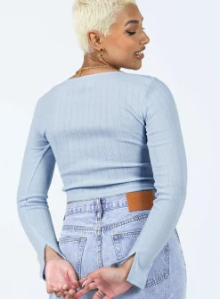 Princess Polly Ajani Long Sleeve Top Blue Store