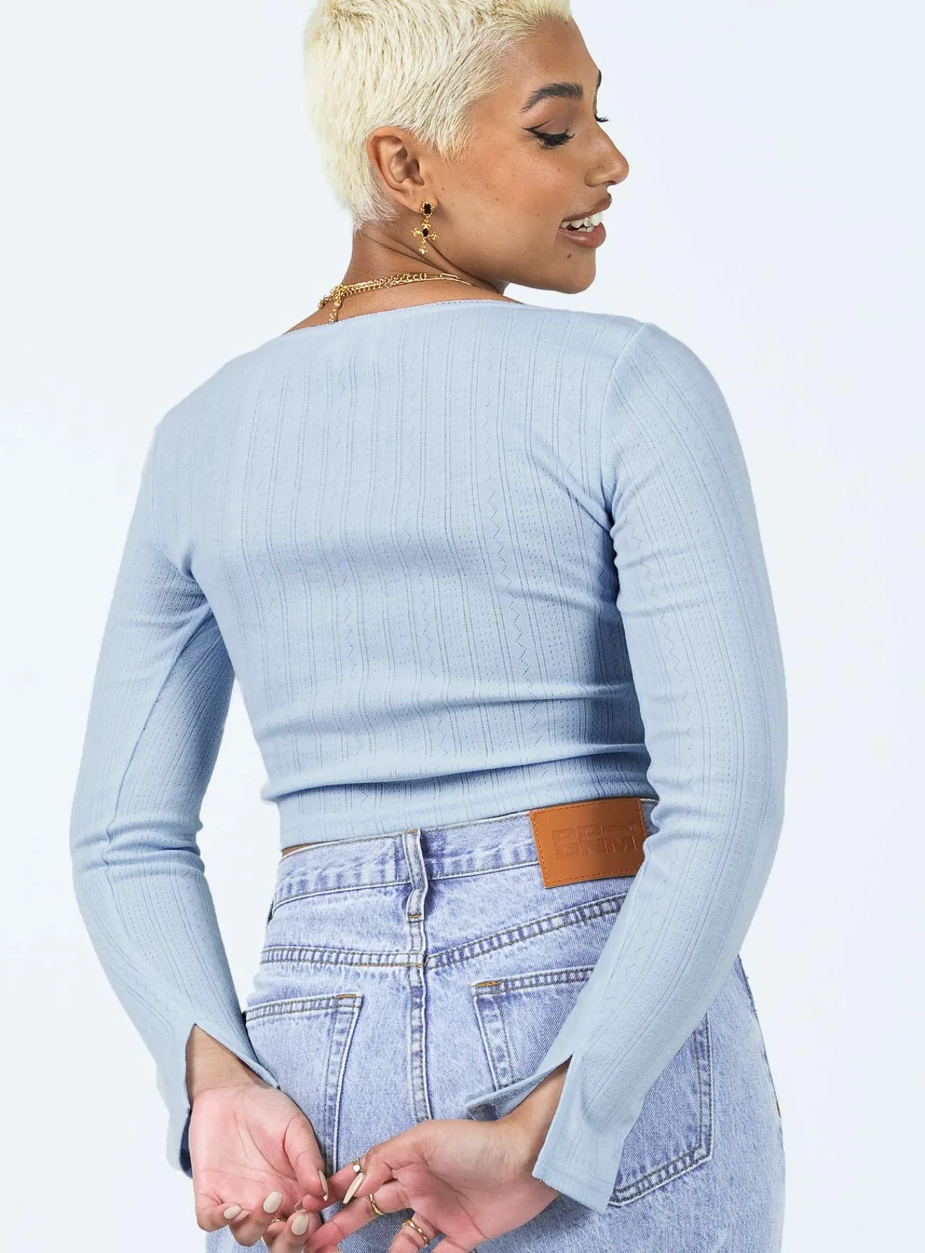 Princess Polly Ajani Long Sleeve Top Blue Store