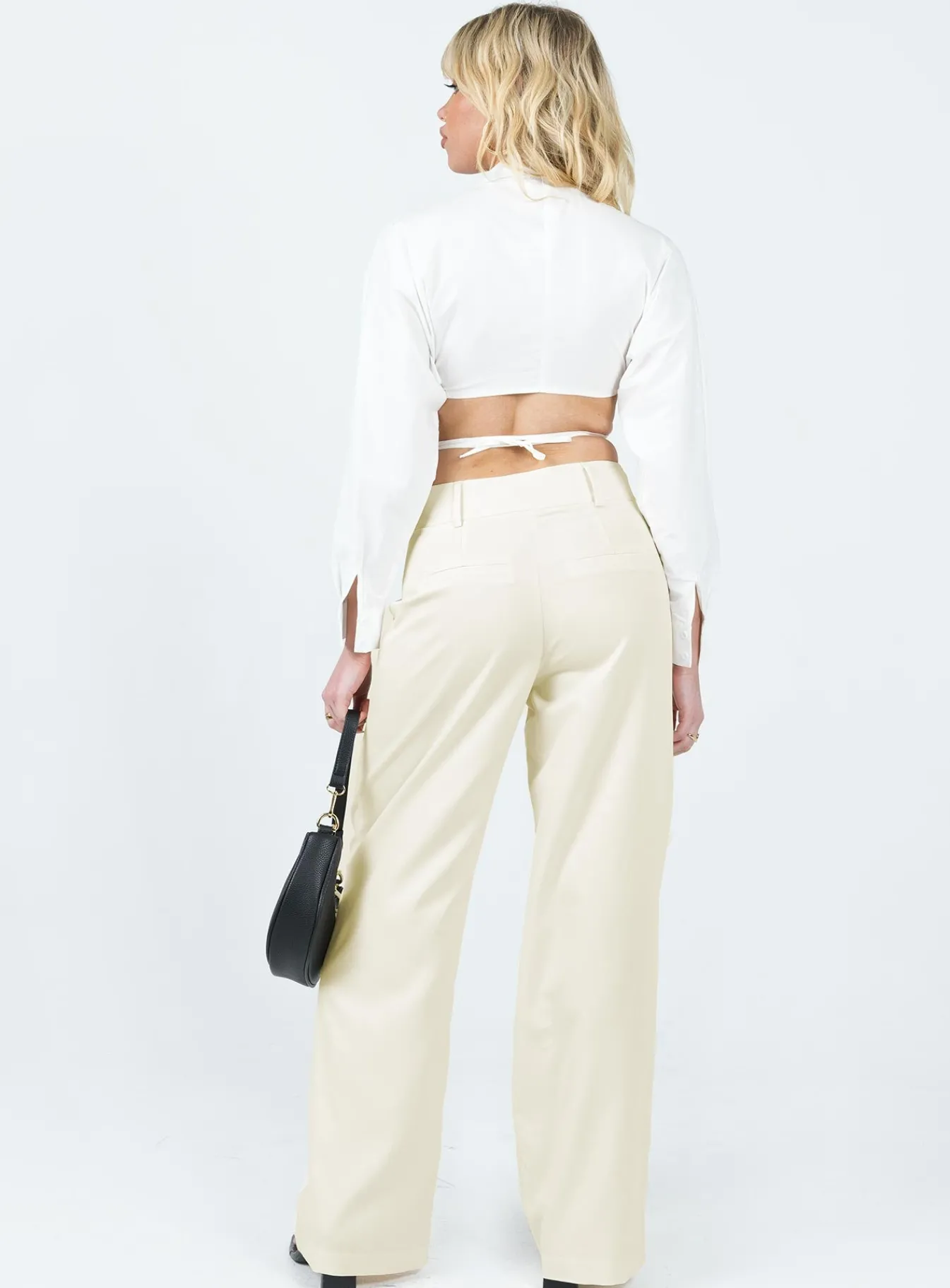 Princess Polly Alaina Pants Cream New