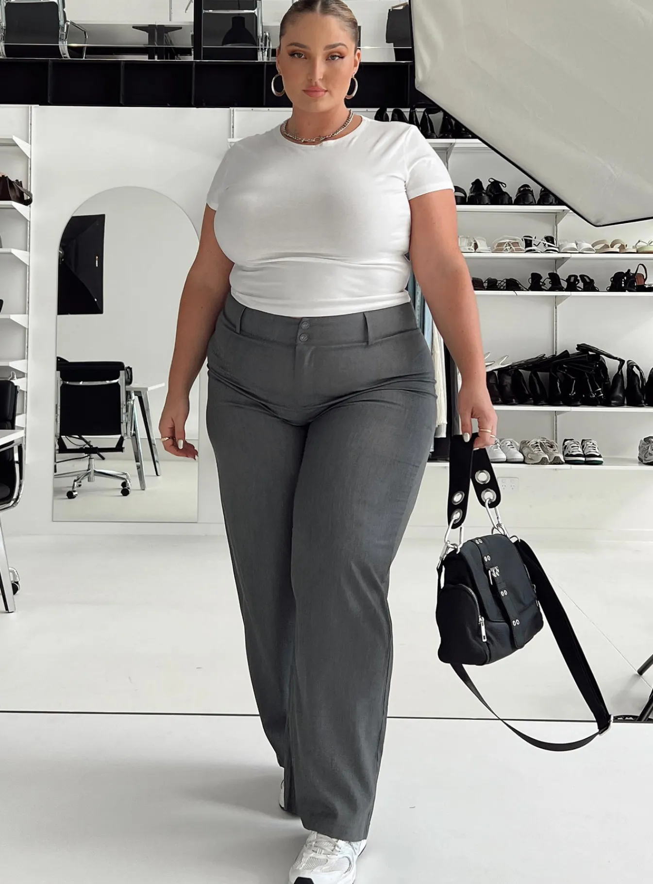 Princess Polly Alaina Pantscurve Grey Fashion