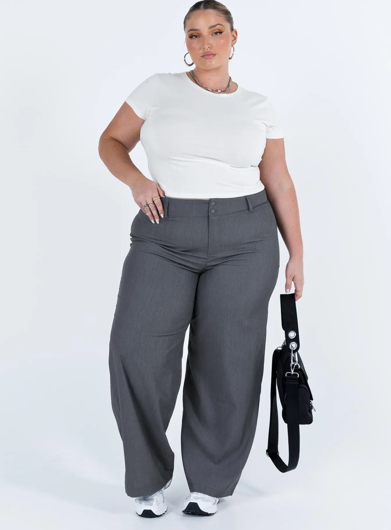 Princess Polly Alaina Pantscurve Grey Fashion