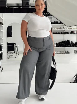 Princess Polly Alaina Pantscurve Grey Fashion