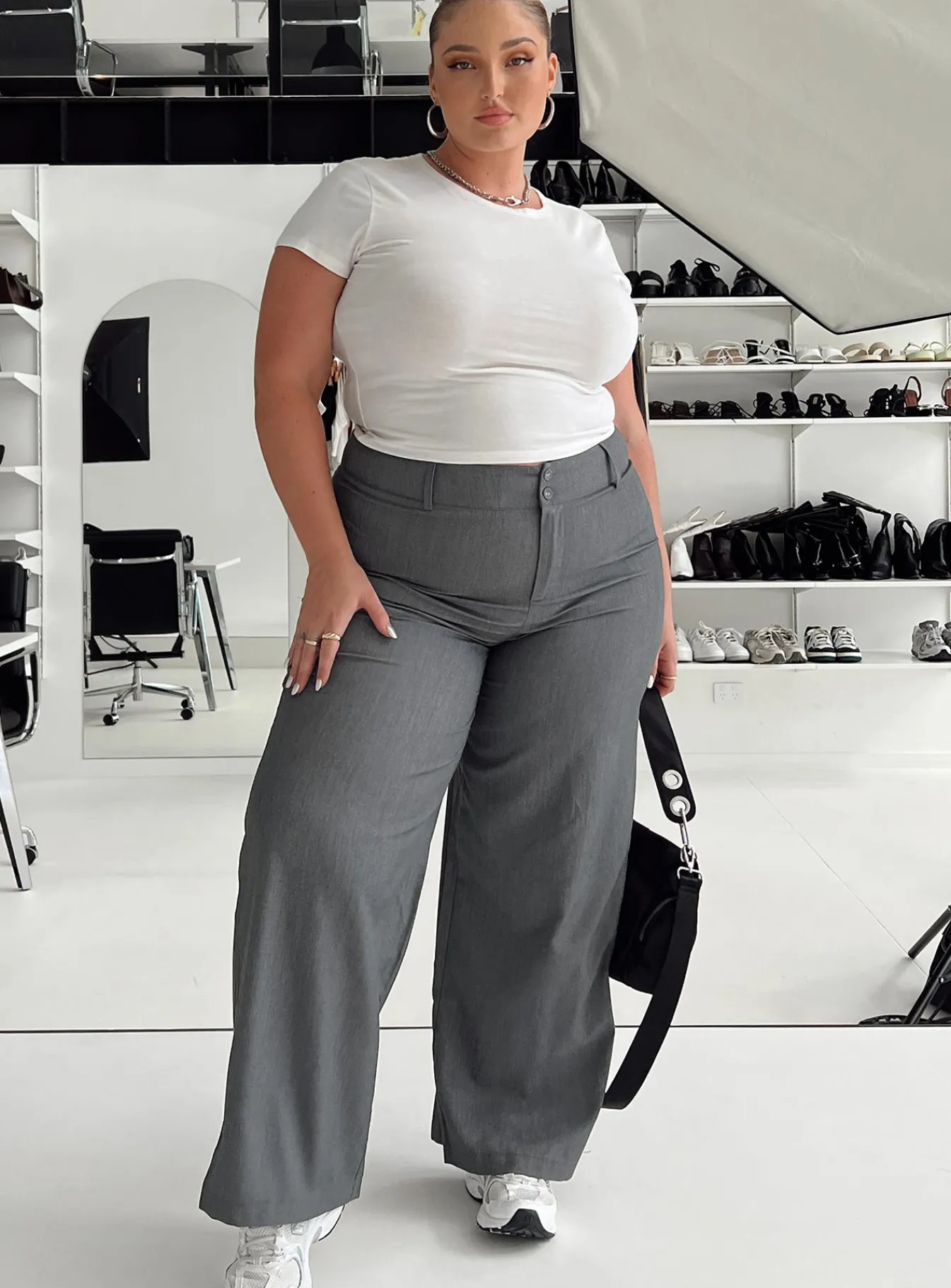 Princess Polly Alaina Pantscurve Grey Fashion