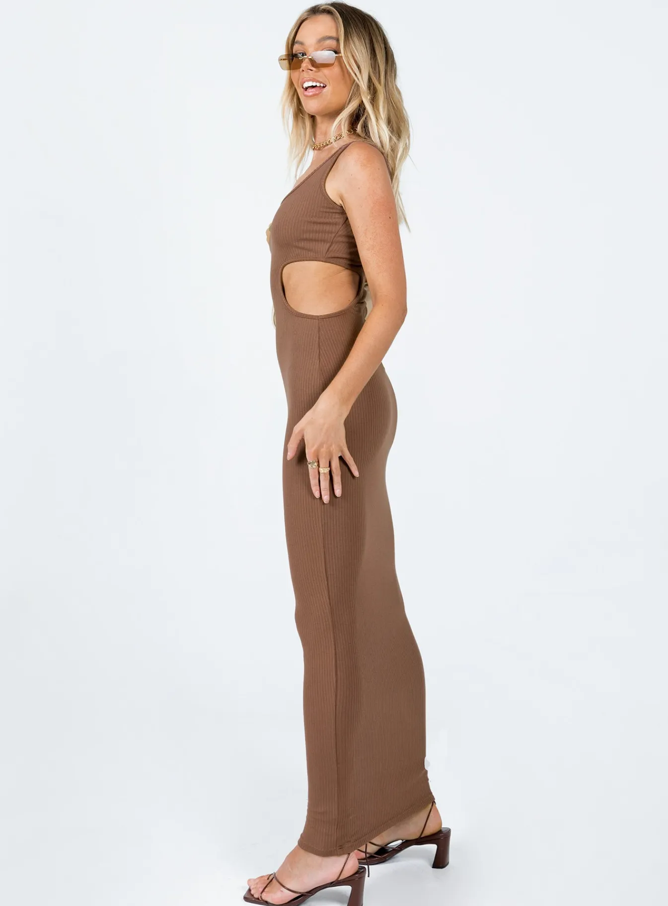 Princess Polly Alaska Maxi Dress Brown Cheap