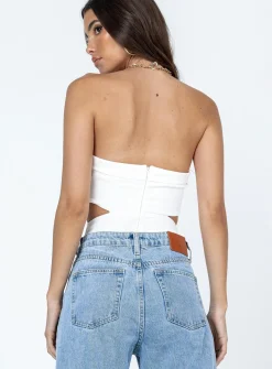 Princess Polly Alaska Strapless Bodysuit White Best