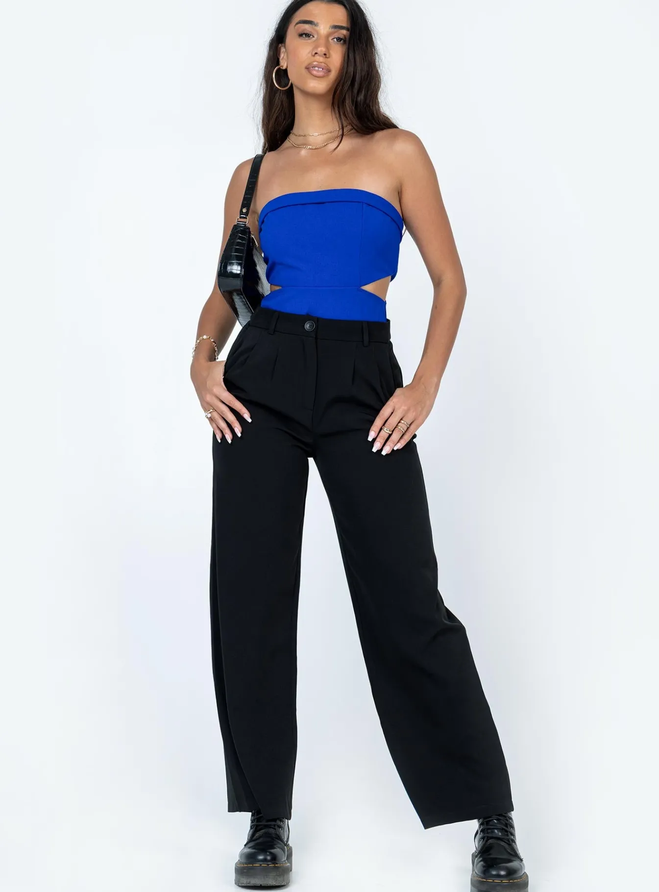 Princess Polly Alaska Strapless Bodysuit Blue Flash Sale