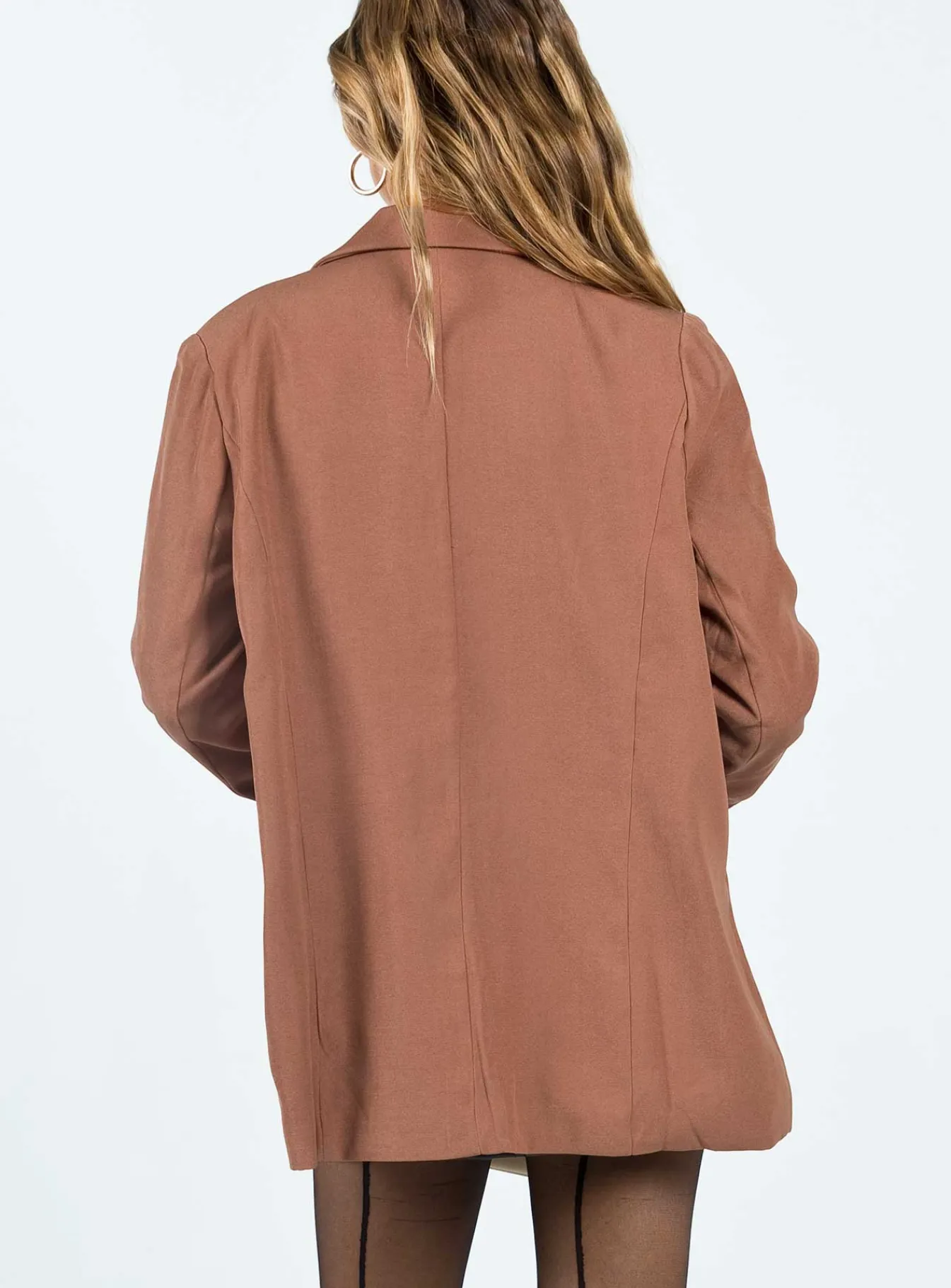 Princess Polly Albert Relaxed Blazer Brown Clearance