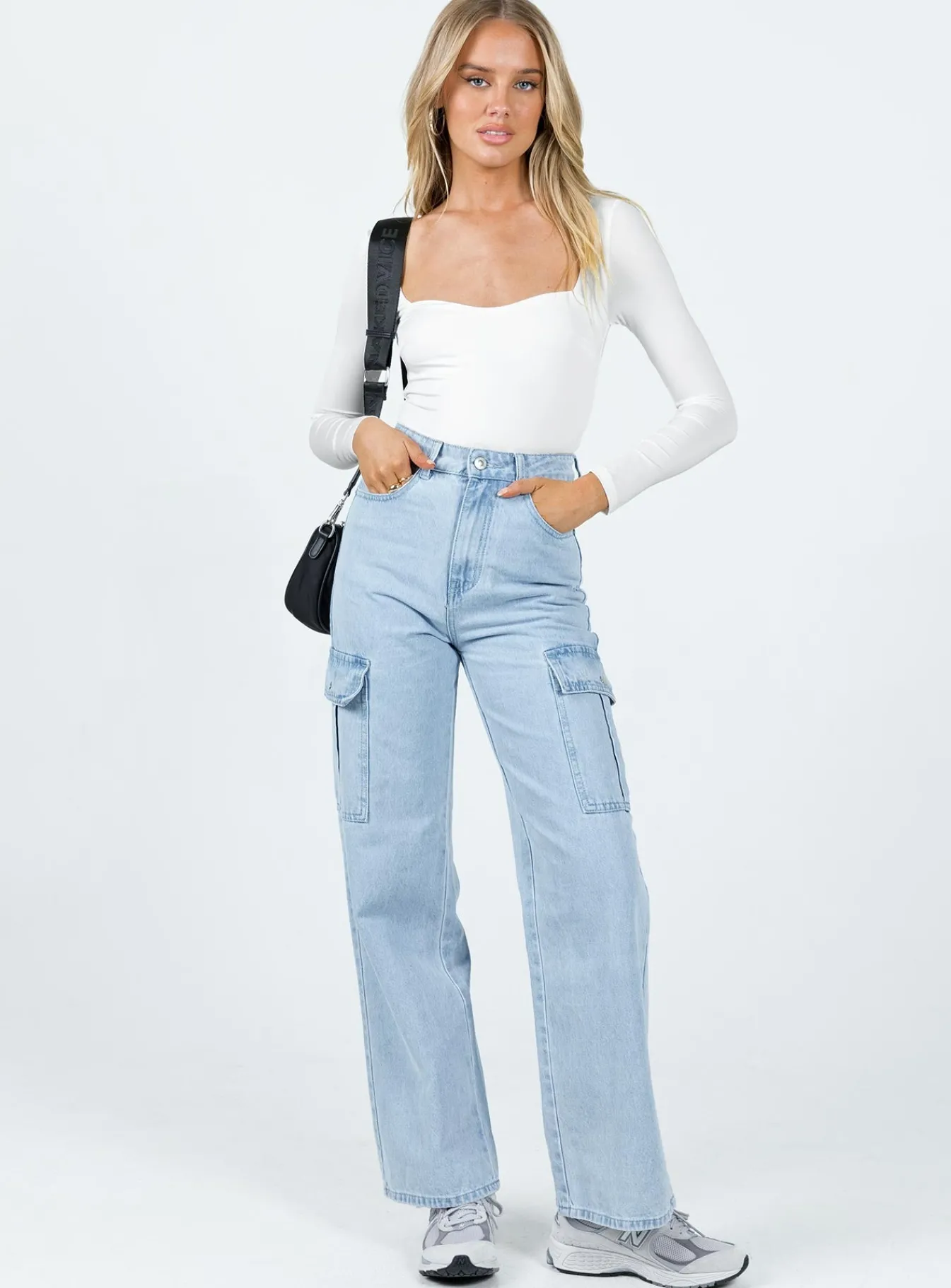 Princess Polly Alberta Long Sleeve Bodysuit White Flash Sale