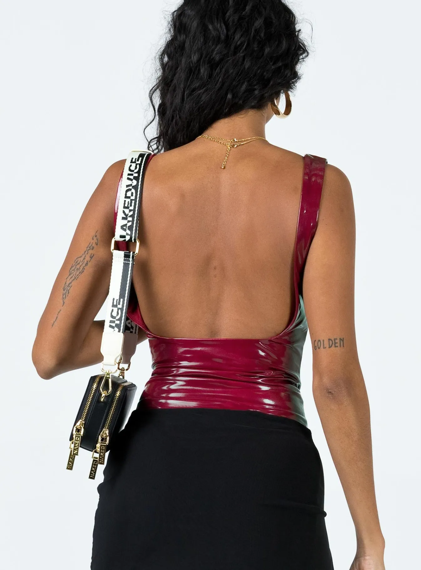 Princess Polly Alderly Faux Leather Bodysuit Maroon Best
