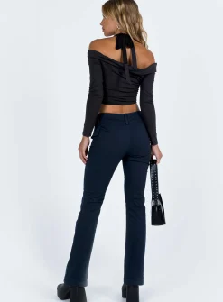 Princess Polly Aleigha Low Rise Pants Navy Cheap