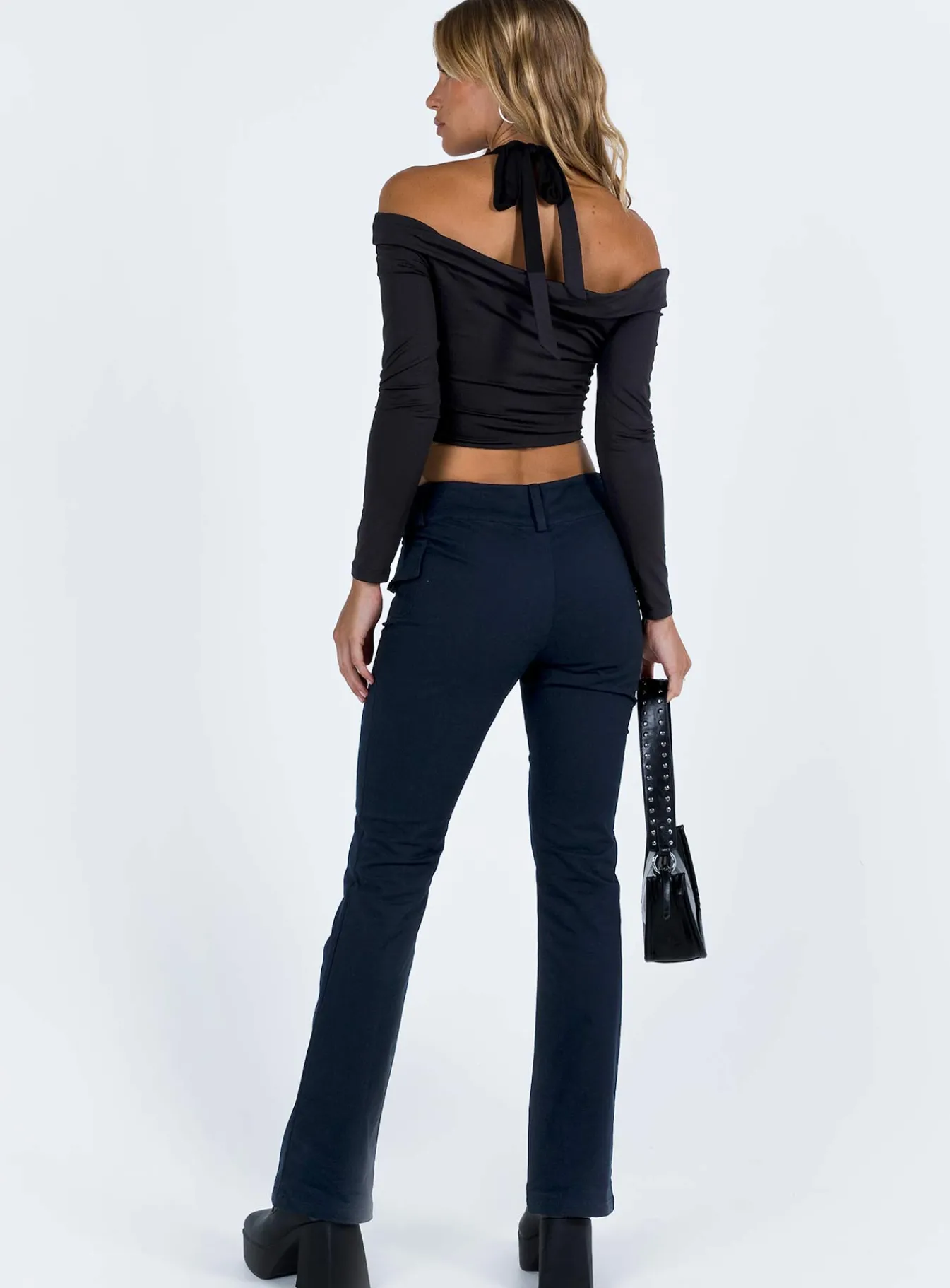 Princess Polly Aleigha Low Rise Pants Navy Cheap