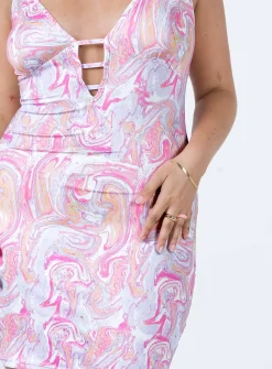 Princess Polly Alejandro Mini Dressmulti Pink Discount
