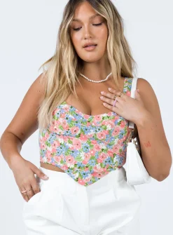 Princess Polly Aleta Topfloral   Pink New
