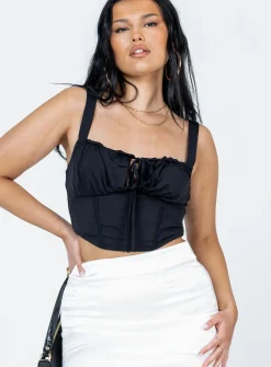 Princess Polly Alexandira Top  Black Store