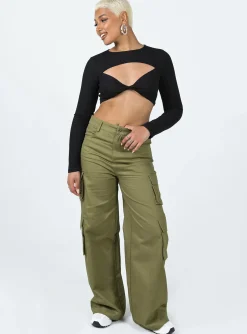 Princess Polly Alexis Cargo Pants  Khaki Online