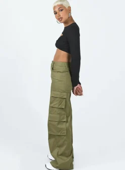 Princess Polly Alexis Cargo Pants  Khaki Online