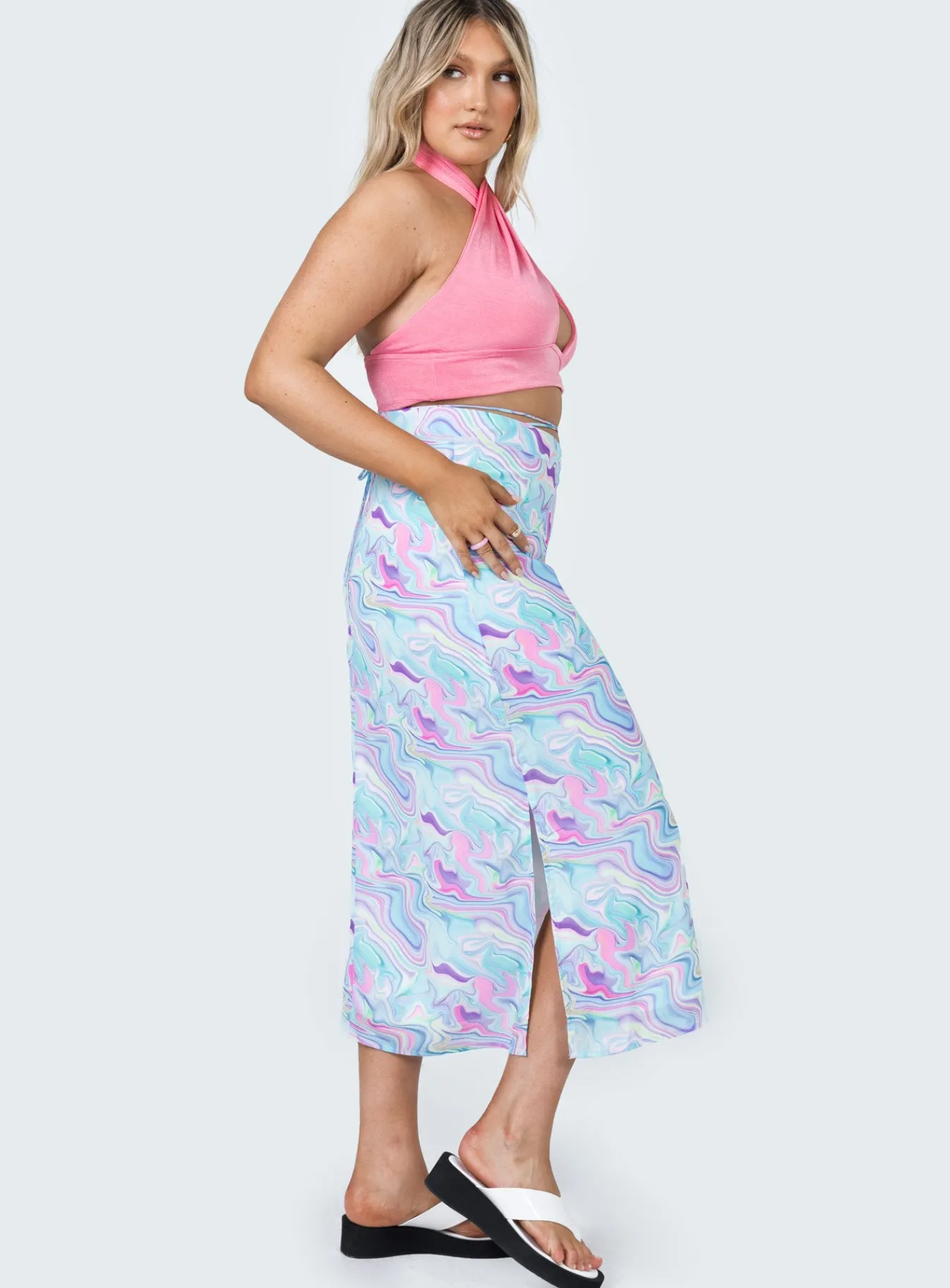 Princess Polly Aliana Midi Skirt Multi Store