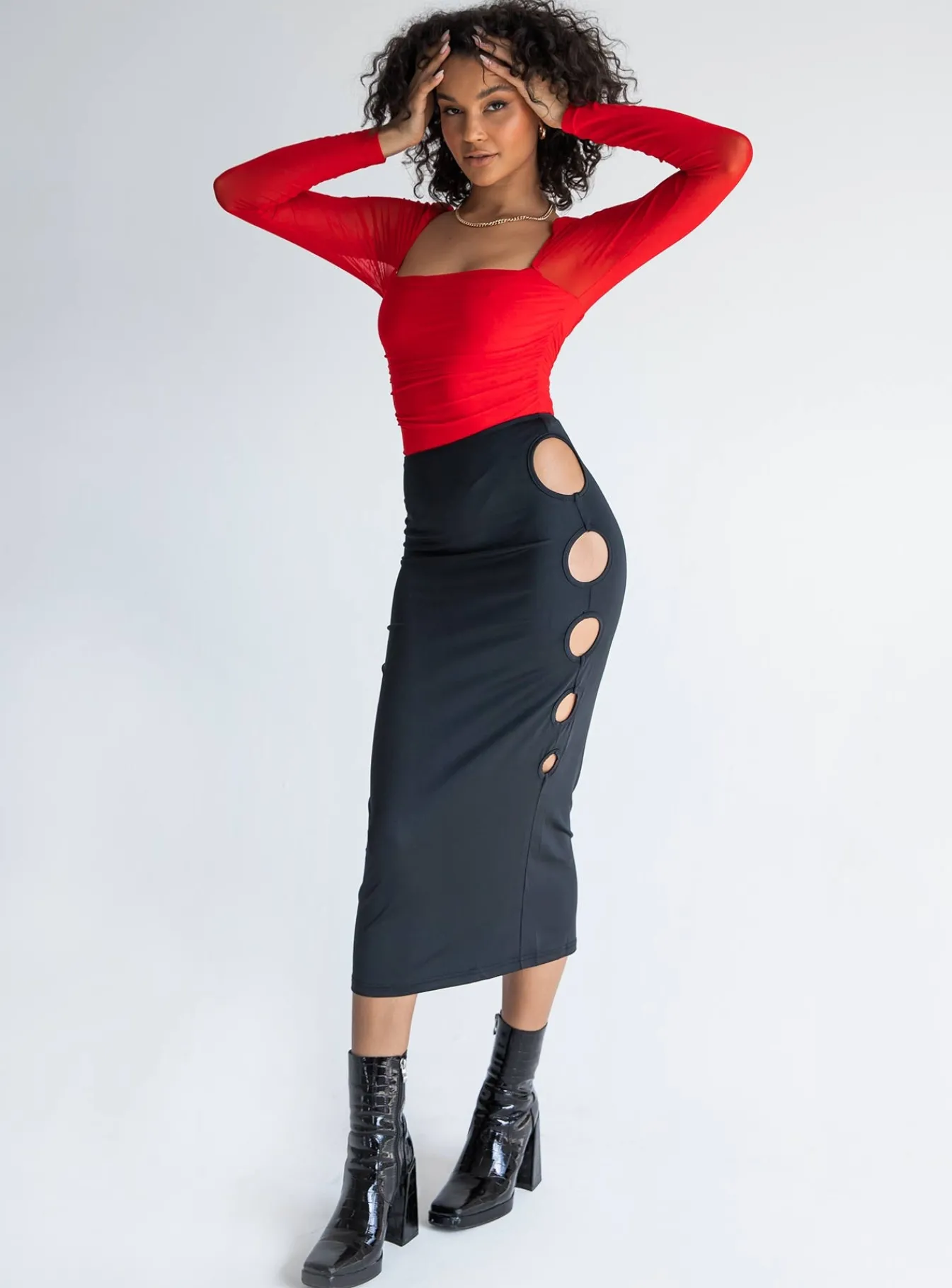 Princess Polly Alice Keyhole Maxi Skirt Black Flash Sale