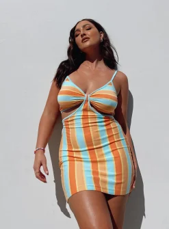 Princess Polly Alicia Mini Dress  Orange Multi Best Sale