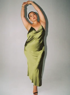Princess Polly Alissa Maxi Dresscurve   Green Flash Sale